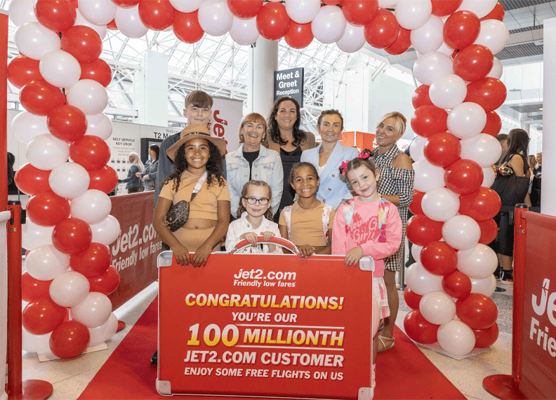 Jet2 Rewards Jet2.com celebrates 100 millionth customer